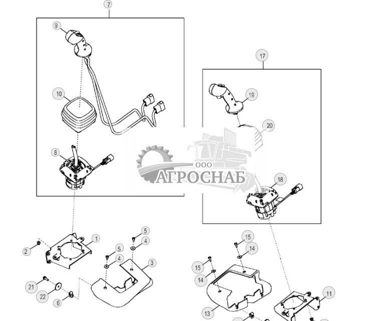 Стандартные элементы управления джойстика без переключателей управления навесным оборудованием - ST528043 150.jpg